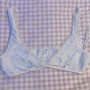 UO Out From Under Flora Seamless Lace Bralette White